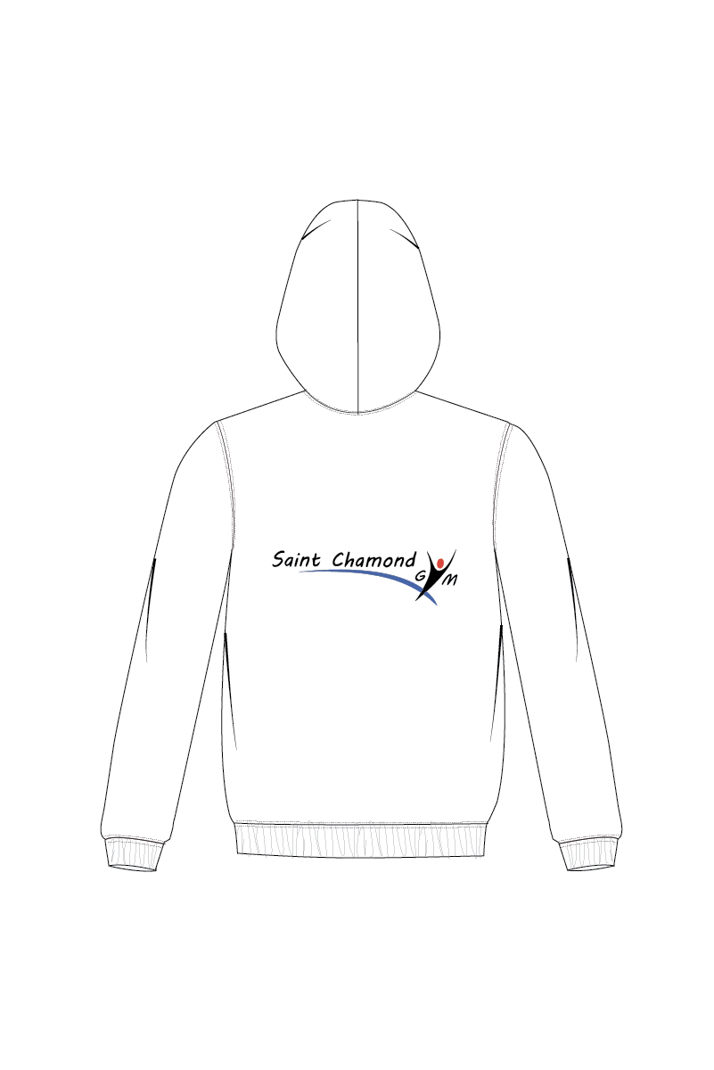 SAINT CHAMOND GYM WHITE UNISEX ZIP HOODIE