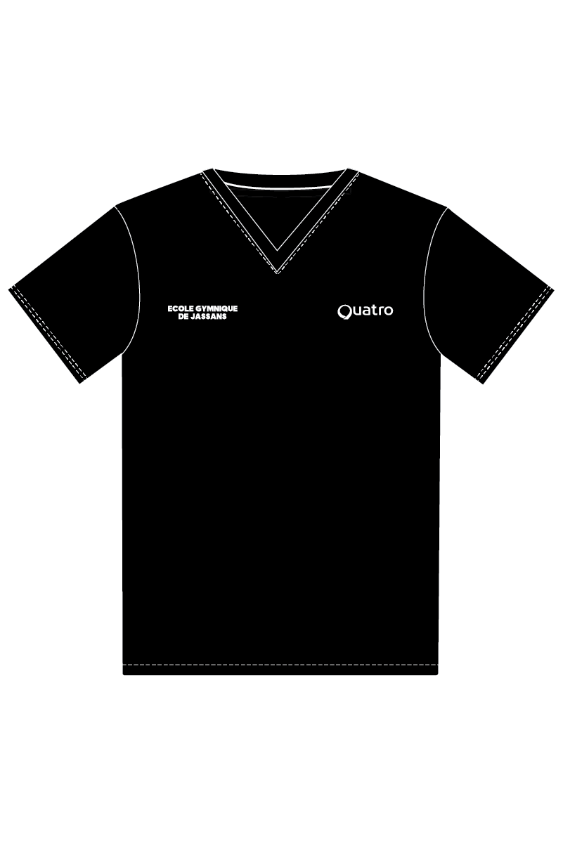 ECOLE GYMNIQUE DE JASSANS UNISEX BLACK T-SHIRT