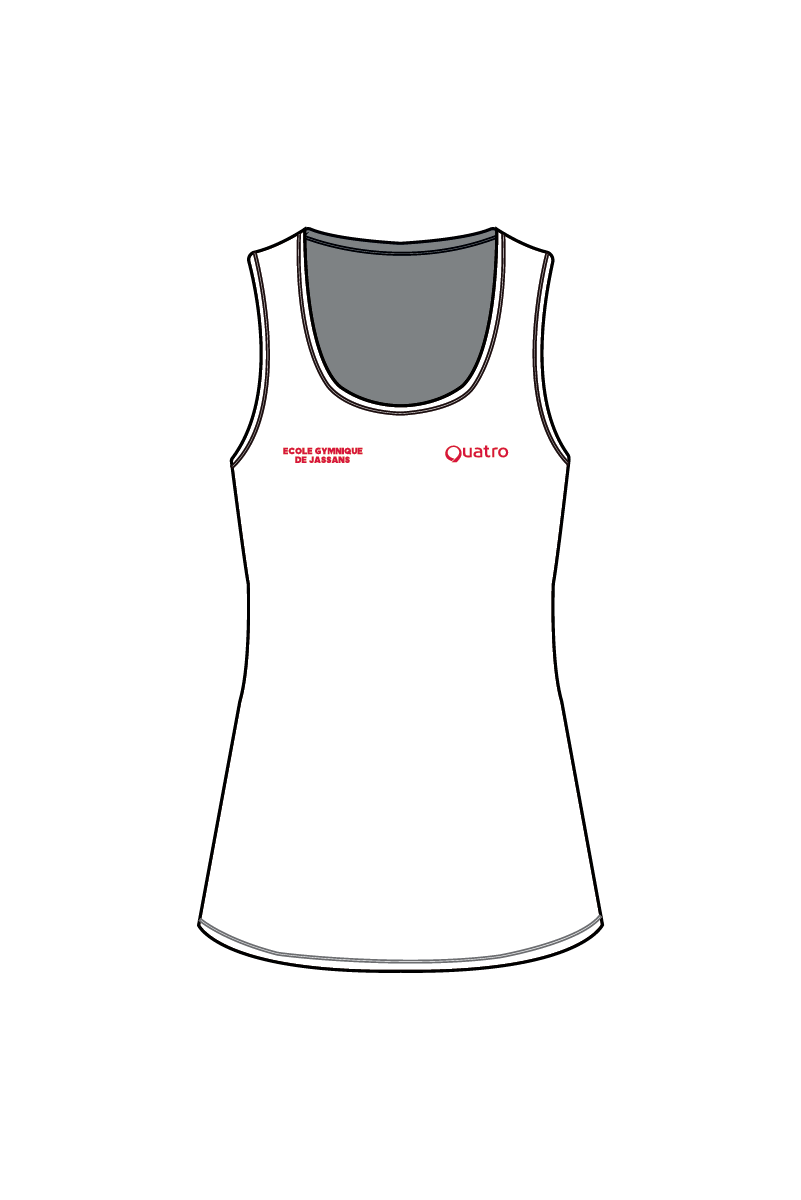 ECOLE GYMNIQUE DE JASSANS WOMENS WHITE VEST