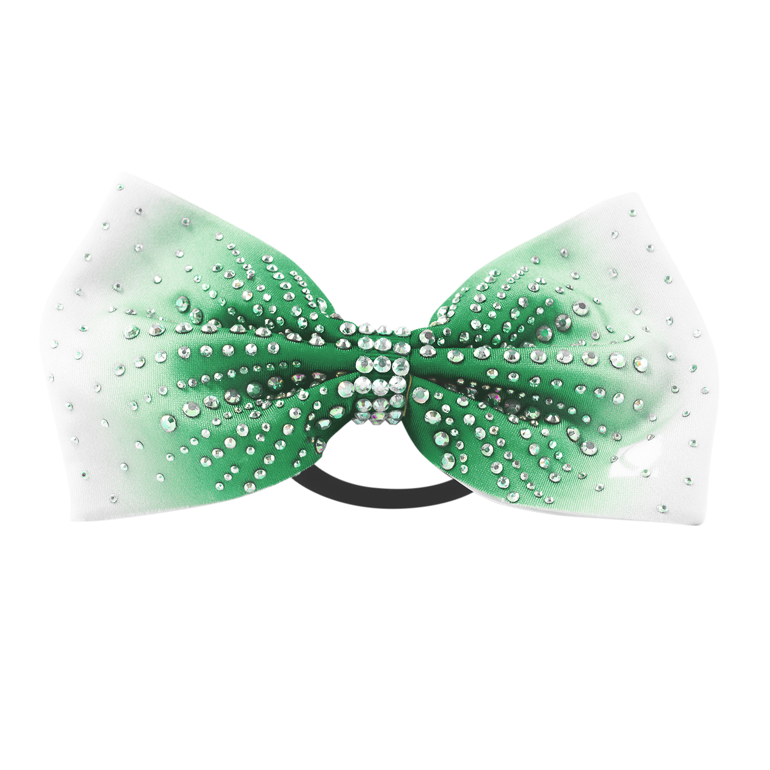 Green Ombre Rhinestone Bow