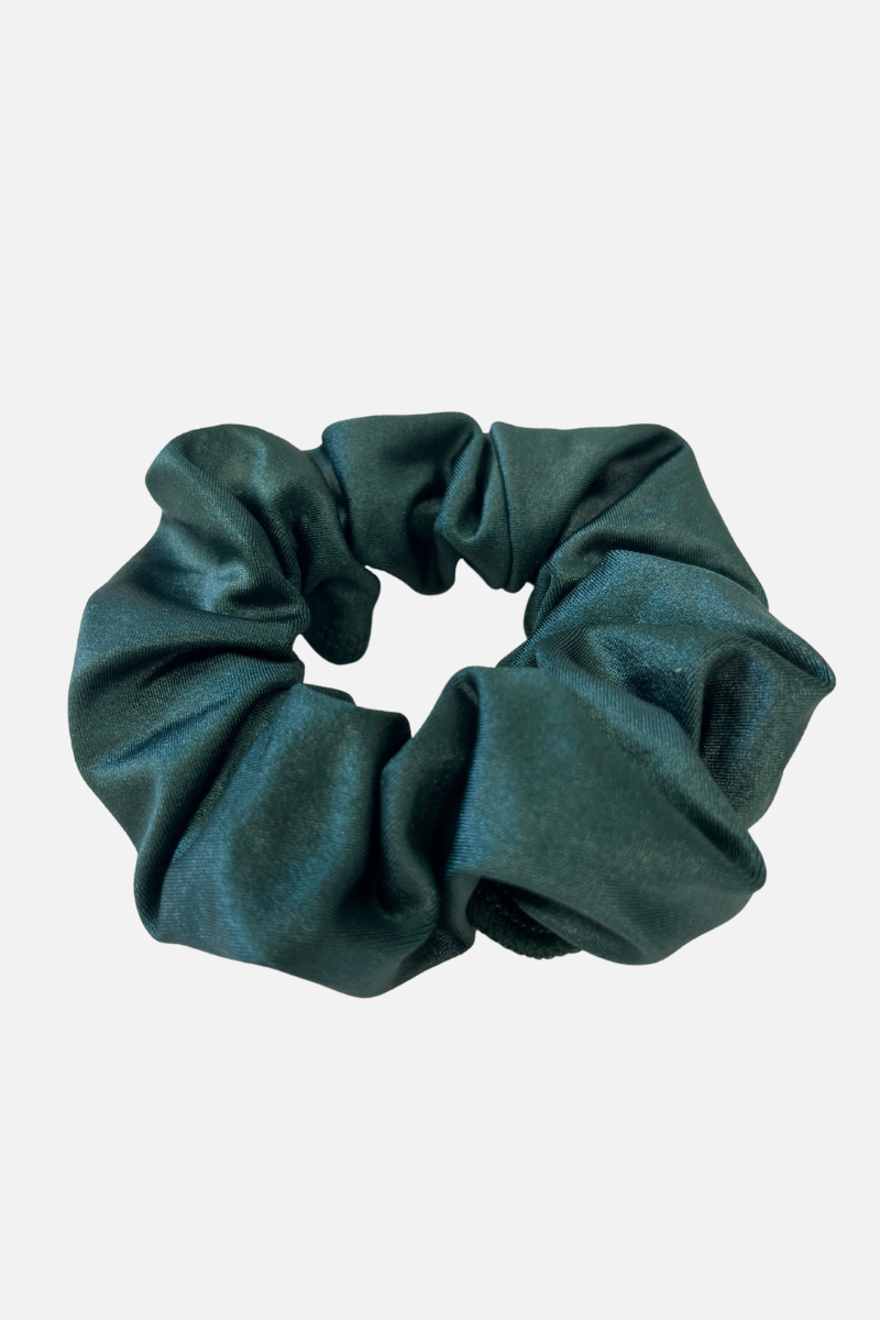 Green Wetlook Lycra Scrunchie
