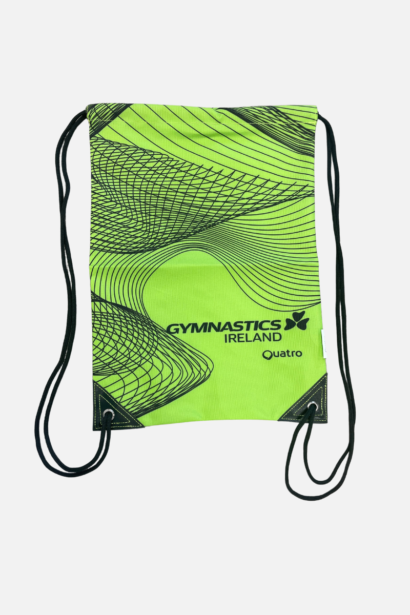 GYMNASTICS IRELAND FAN GYMSACK LIME