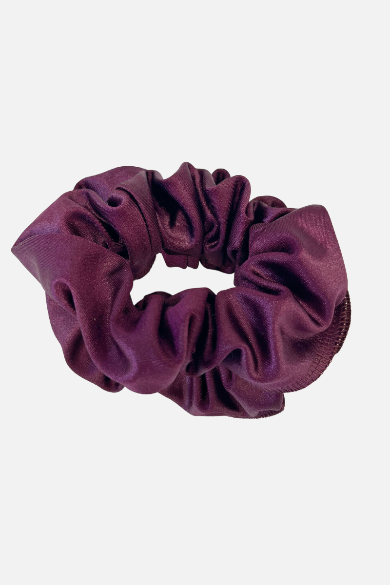 Plum Wetlook Lycra Scrunchie