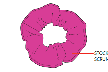 Cherry Lycra Scrunchie