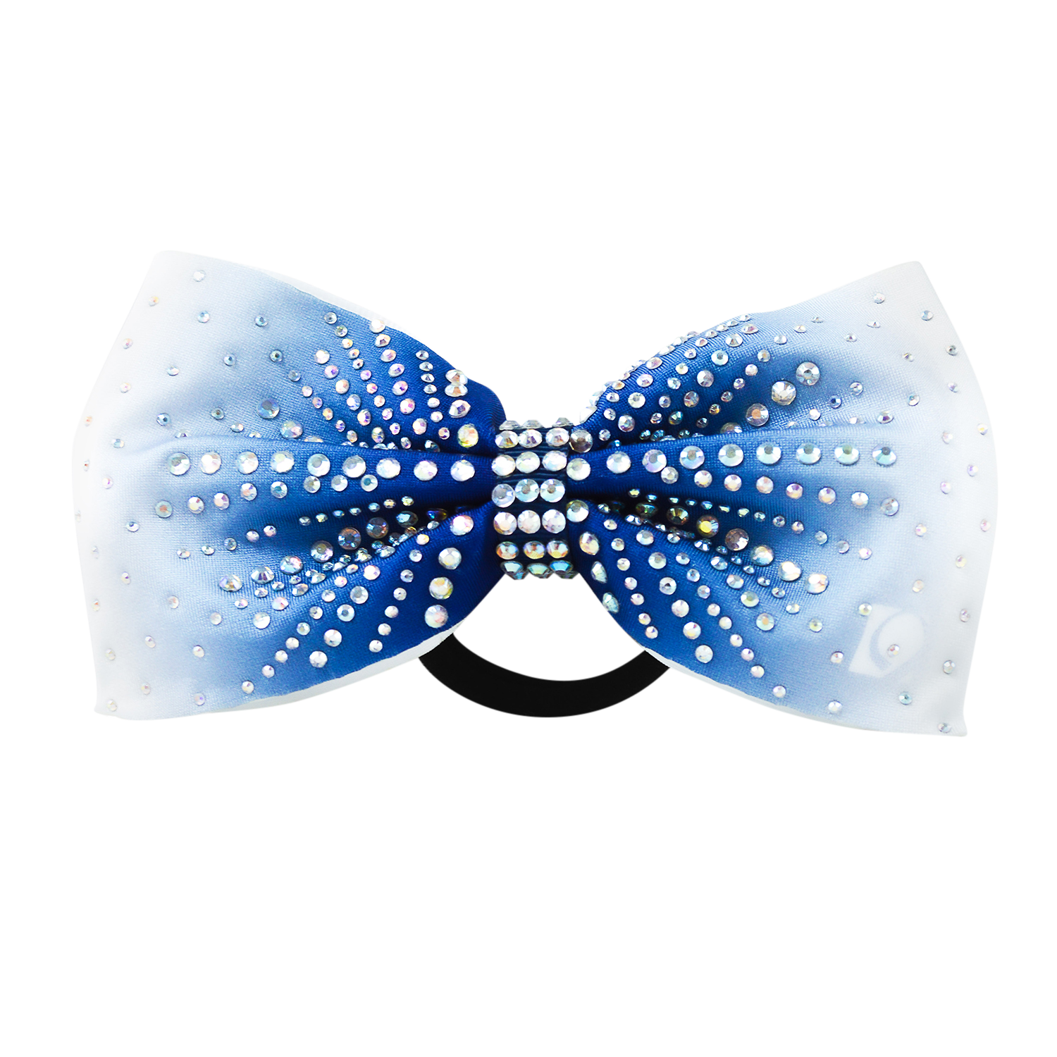 Blue Ombre Rhinestone Bow