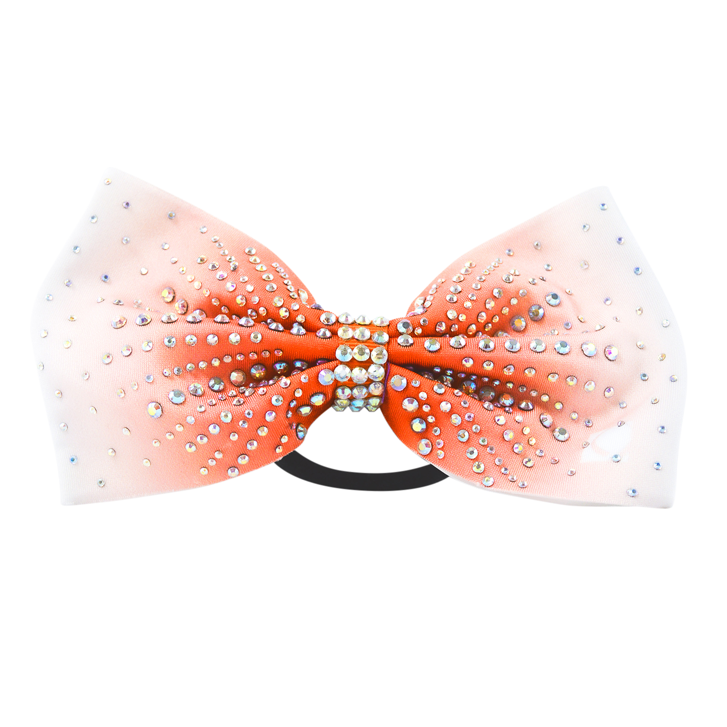 Orange Rhinestone Bow