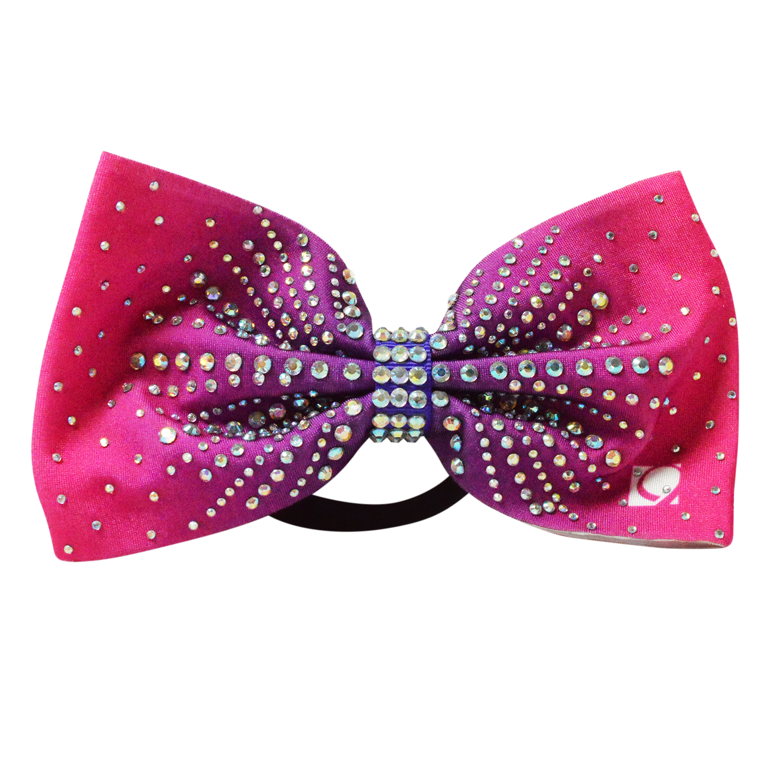 Pink to Purple Ombre Rhinestone Bow