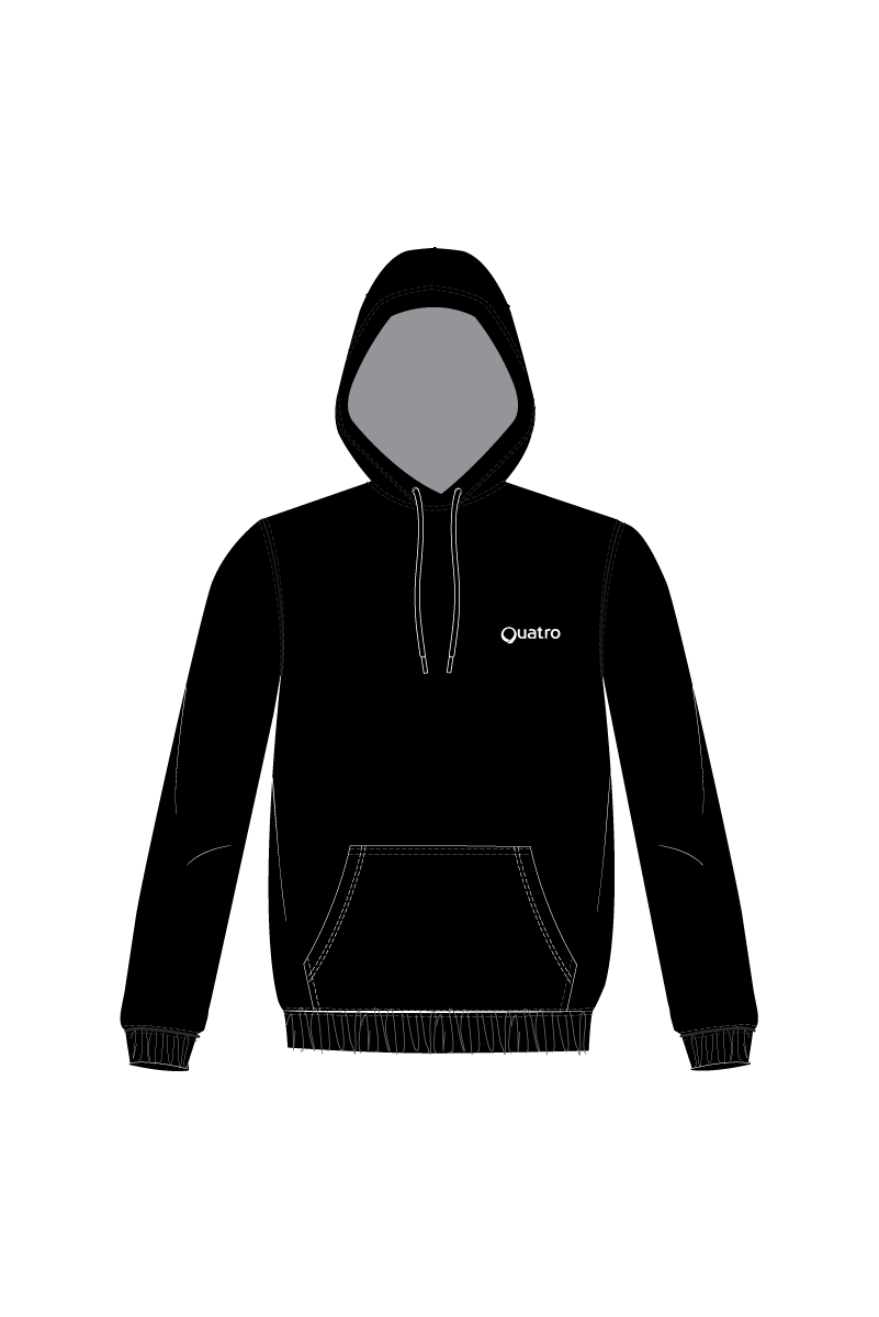AGK TEXTILES SCHWARZER HOODIE