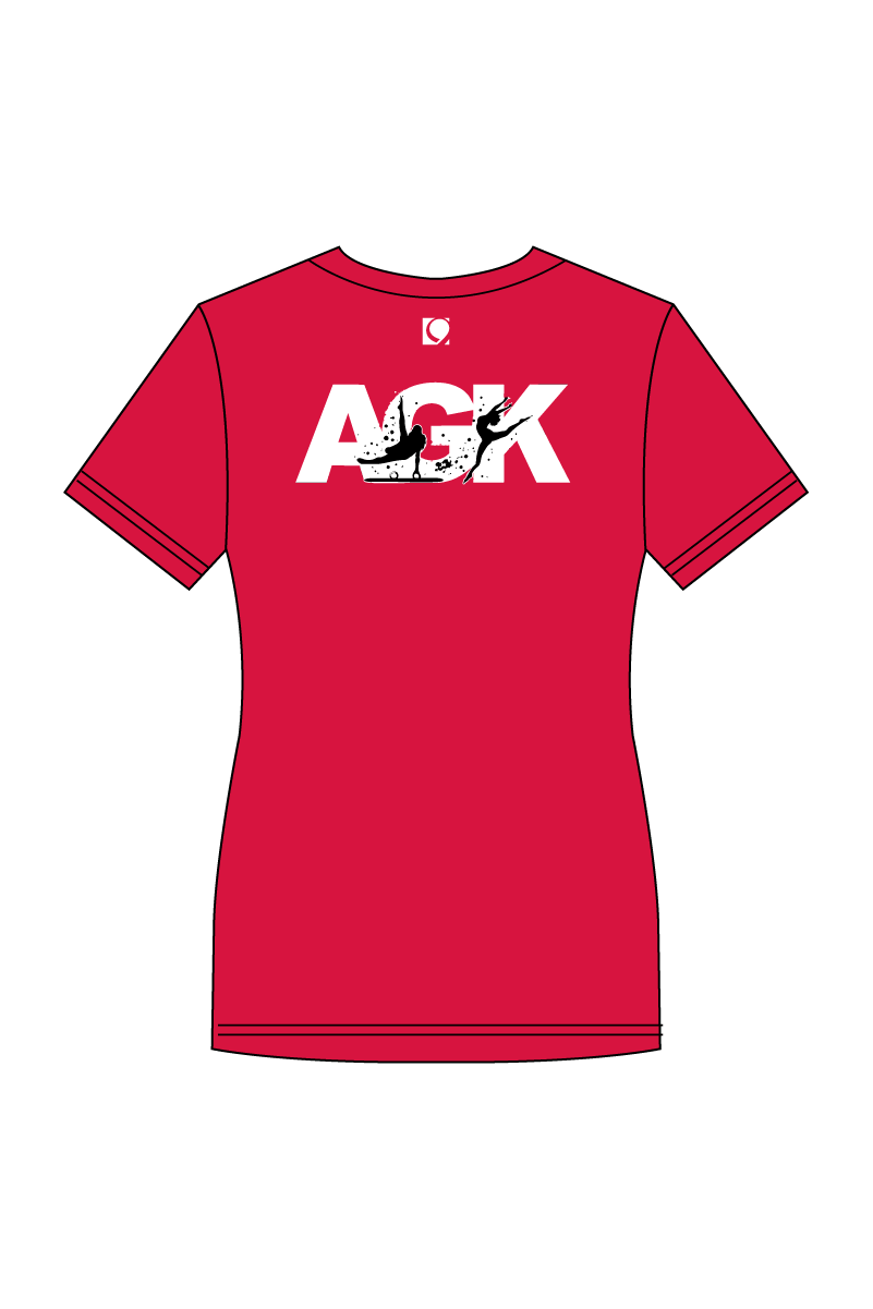 AGK TEXTILES RED FITTED T-SHIRT