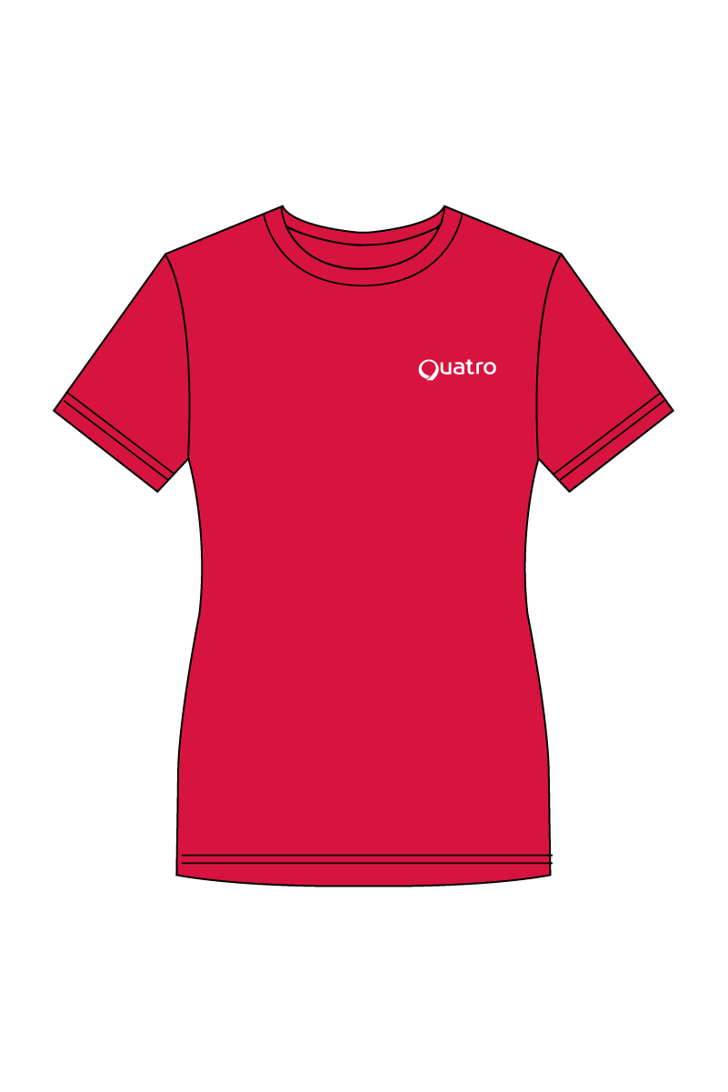 AGK TEXTILES RED FITTED T-SHIRT