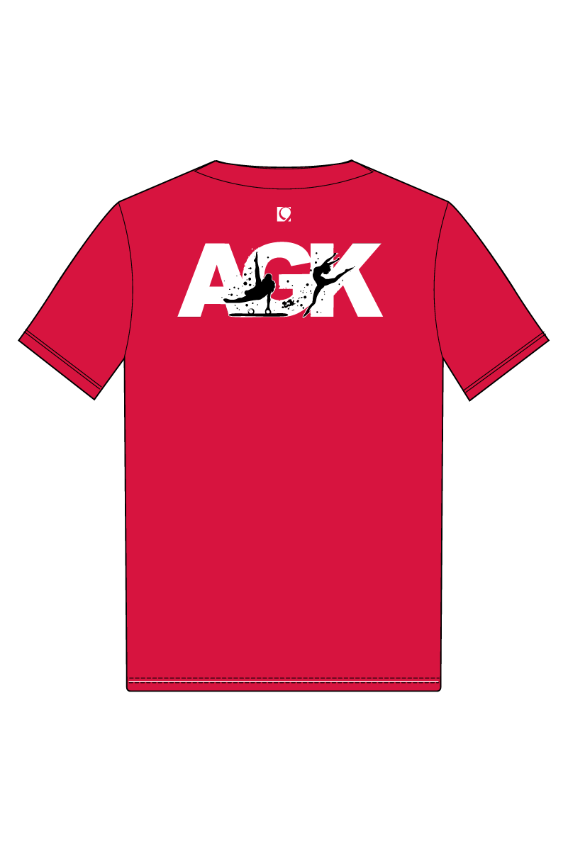 AGK TEXTILES RED UNISEX COTTON T-SHIRT