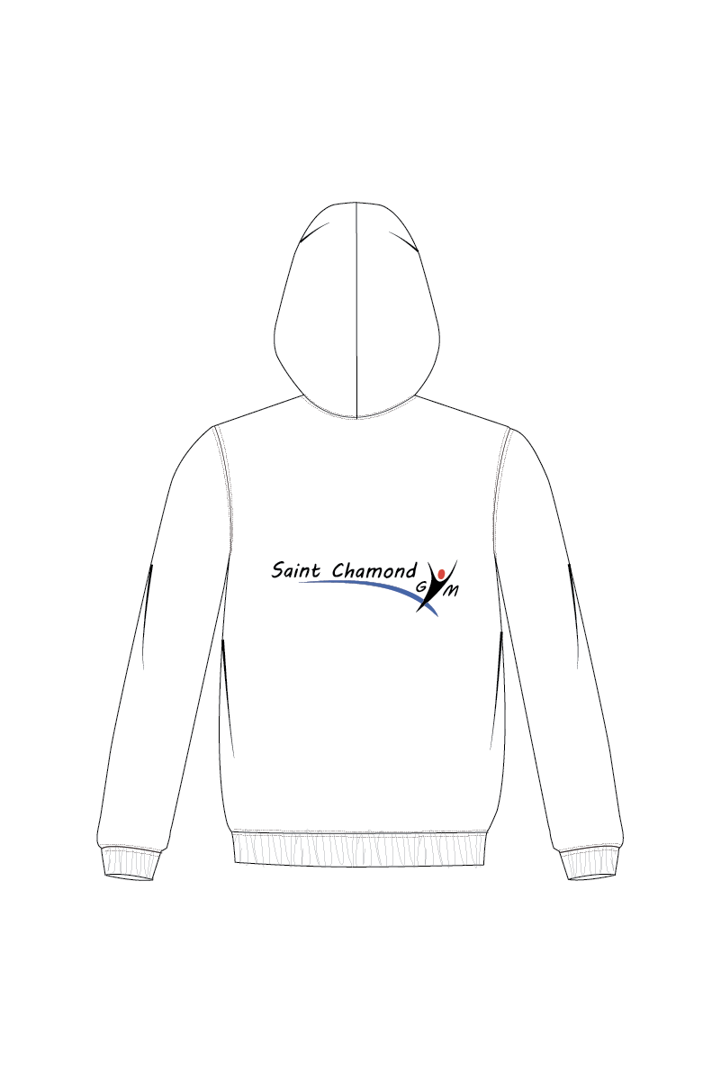 SWEAT À CAPUCHE UNISEXE BLANC SAINT CHAMOND GYM