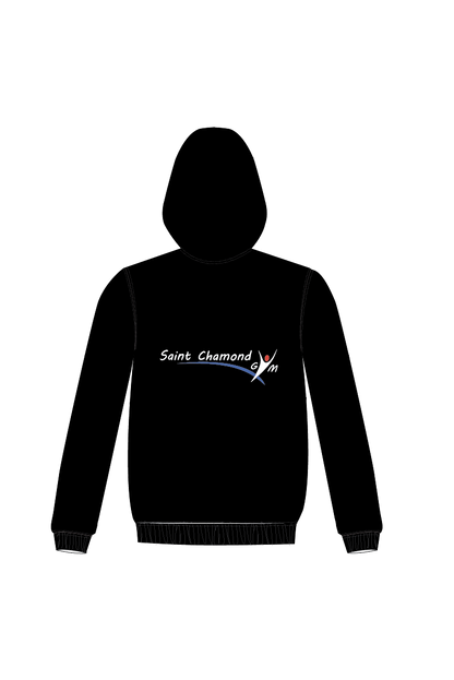 SWEAT À CAPUCHE ZIPPÉ NOIR UNISEXE SAINT CHAMOND GYM