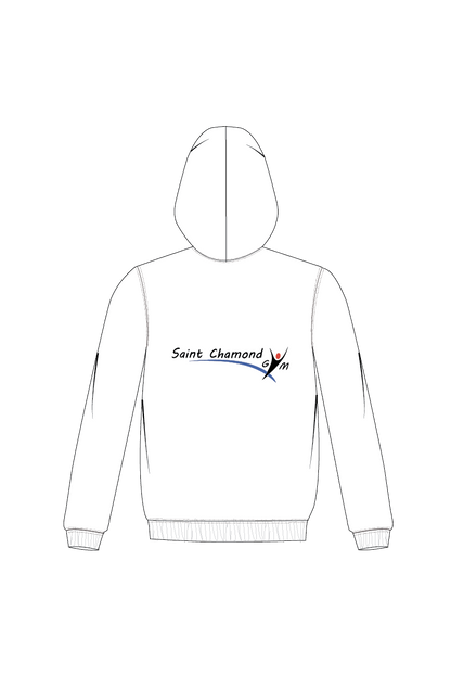 SAINT CHAMOND GYM WHITE UNISEX ZIP HOODIE