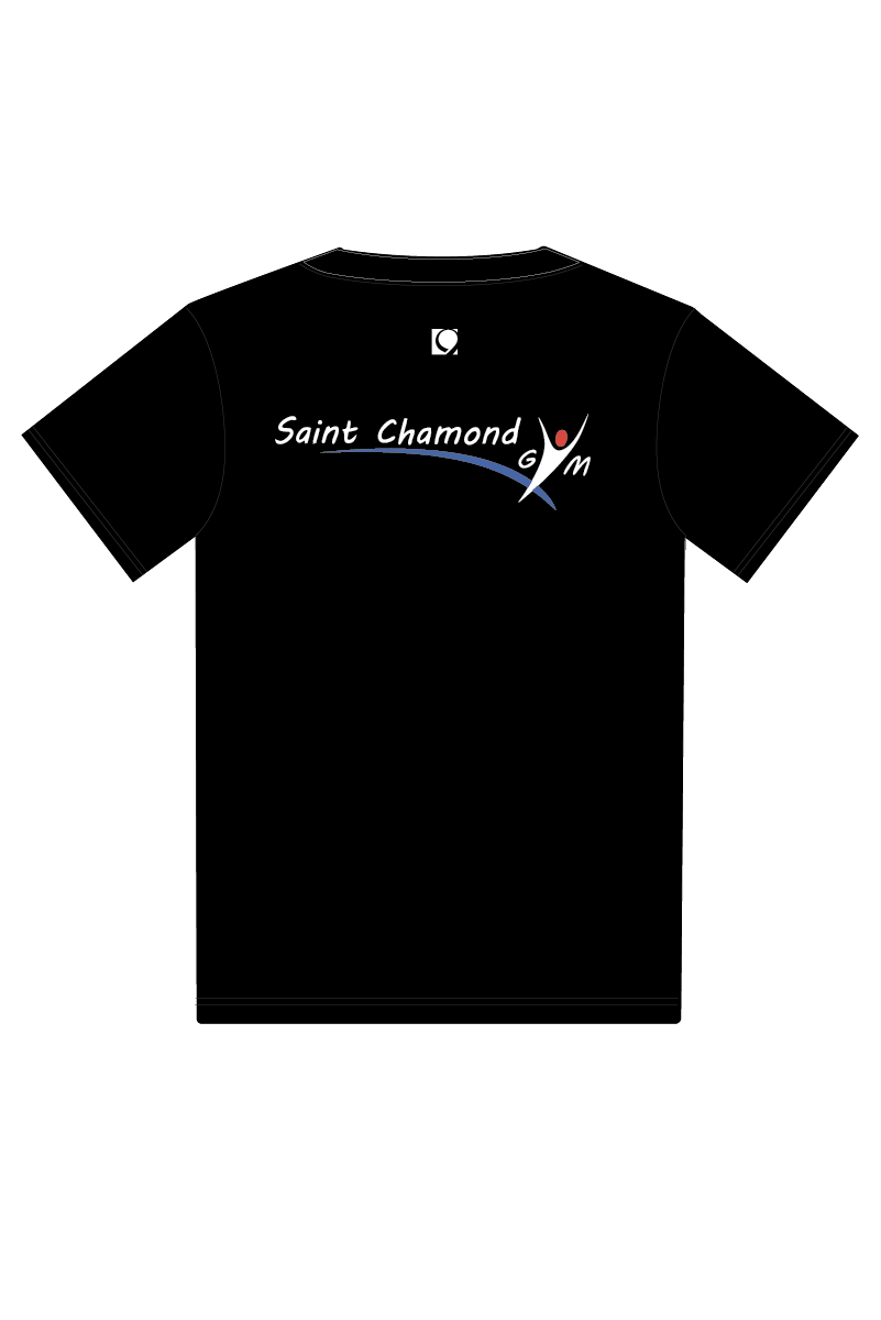 T-SHIRT EN COTON UNISEXE NOIR SAINT CHAMOND GYM D3