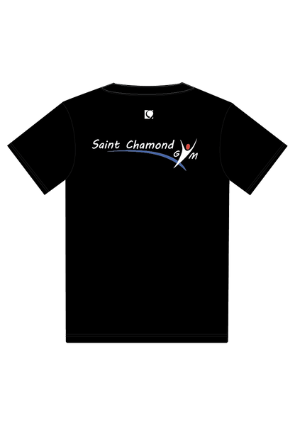 T-SHIRT EN COTON UNISEXE NOIR SAINT CHAMOND GYM D3