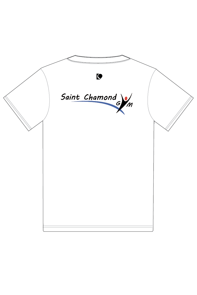 SAINT CHAMOND GYM WHITE UNISEX COTTON T-SHIRT D4