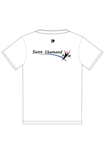 SAINT CHAMOND GYM WHITE UNISEX COTTON T-SHIRT D4