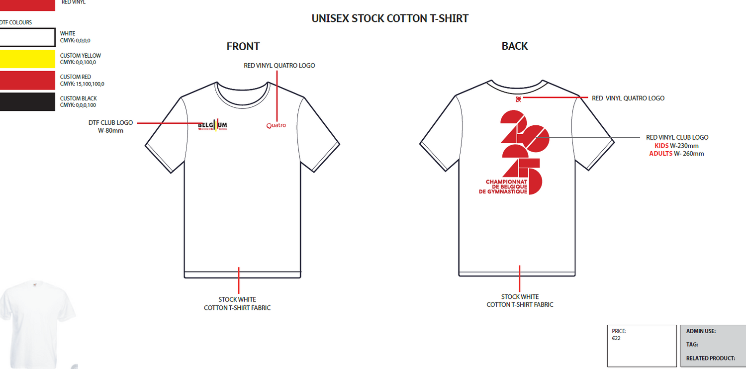 Belgium Federation 2025 - Unisex Tshirt - D2