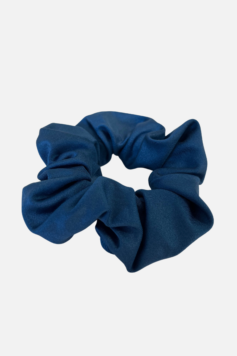 Dark Ocean Wetlook Lycra Scrunchie