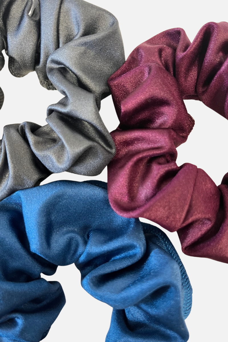 Dark Ocean Wetlook Lycra Scrunchie
