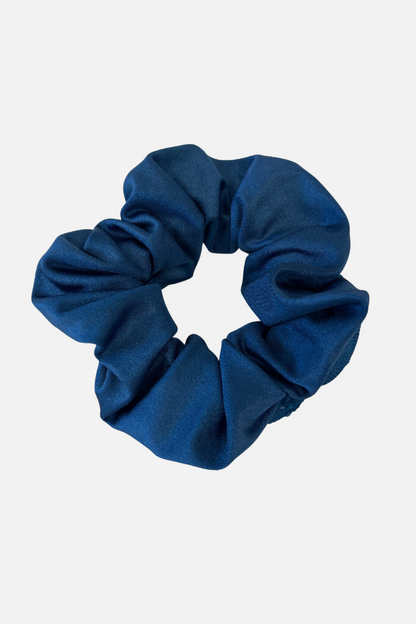 Dark Ocean Wetlook Lycra Scrunchie