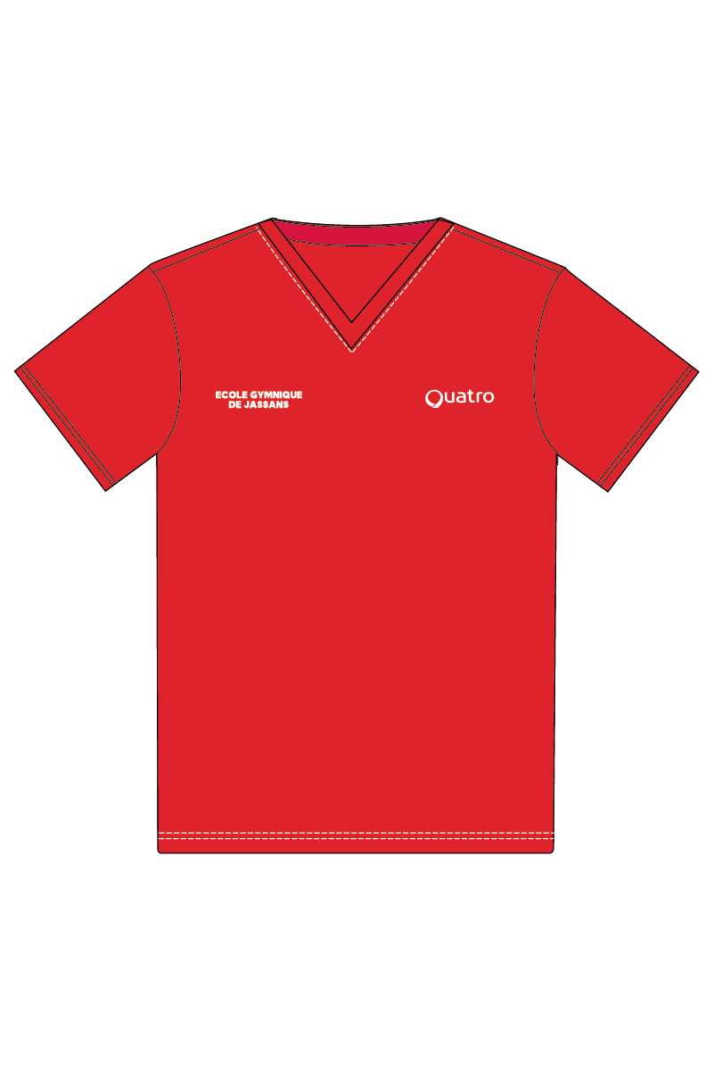 ECOLE GYMNIQUE DE JASSANS UNISEX RED T-SHIRT