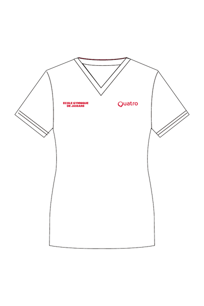 ECOLE GYMNIQUE DE JASSANS WOMENS WHITE T-SHIRT