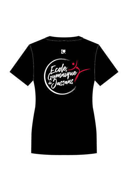 ECOLE GYMNIQUE DE JASSANS WOMENS BLACK T-SHIRT