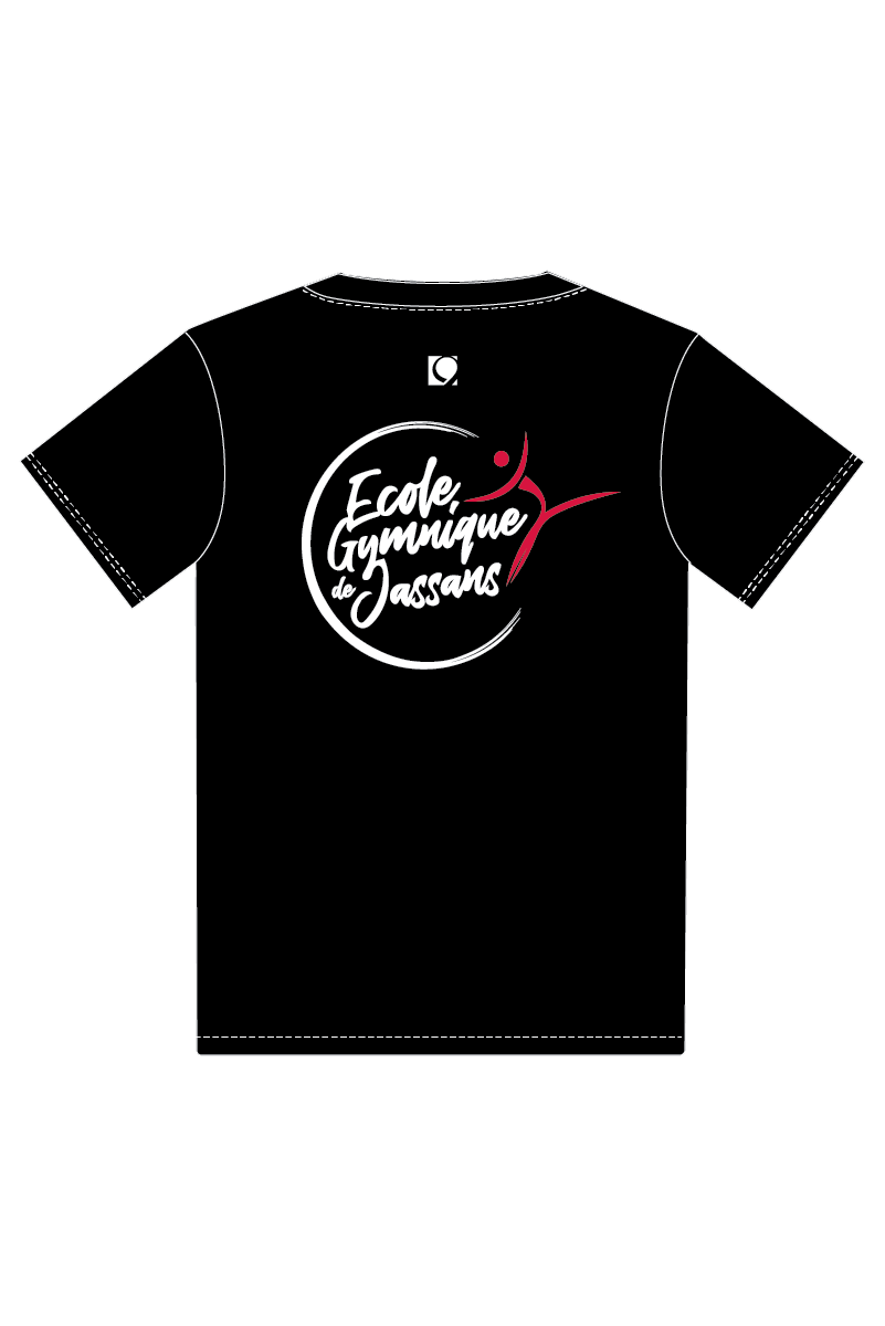ECOLE GYMNIQUE DE JASSANS UNISEX BLACK T-SHIRT