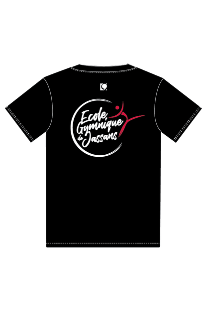 ECOLE GYMNIQUE DE JASSANS UNISEX BLACK T-SHIRT