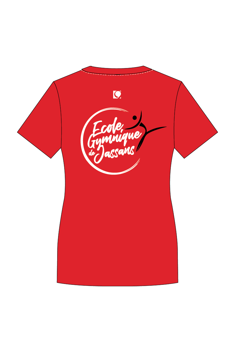 ECOLE GYMNIQUE DE JASSANS WOMENS RED T-SHIRT