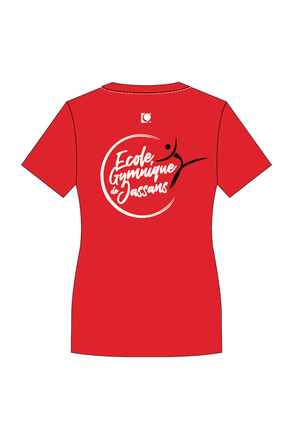 ECOLE GYMNIQUE DE JASSANS WOMENS RED T-SHIRT