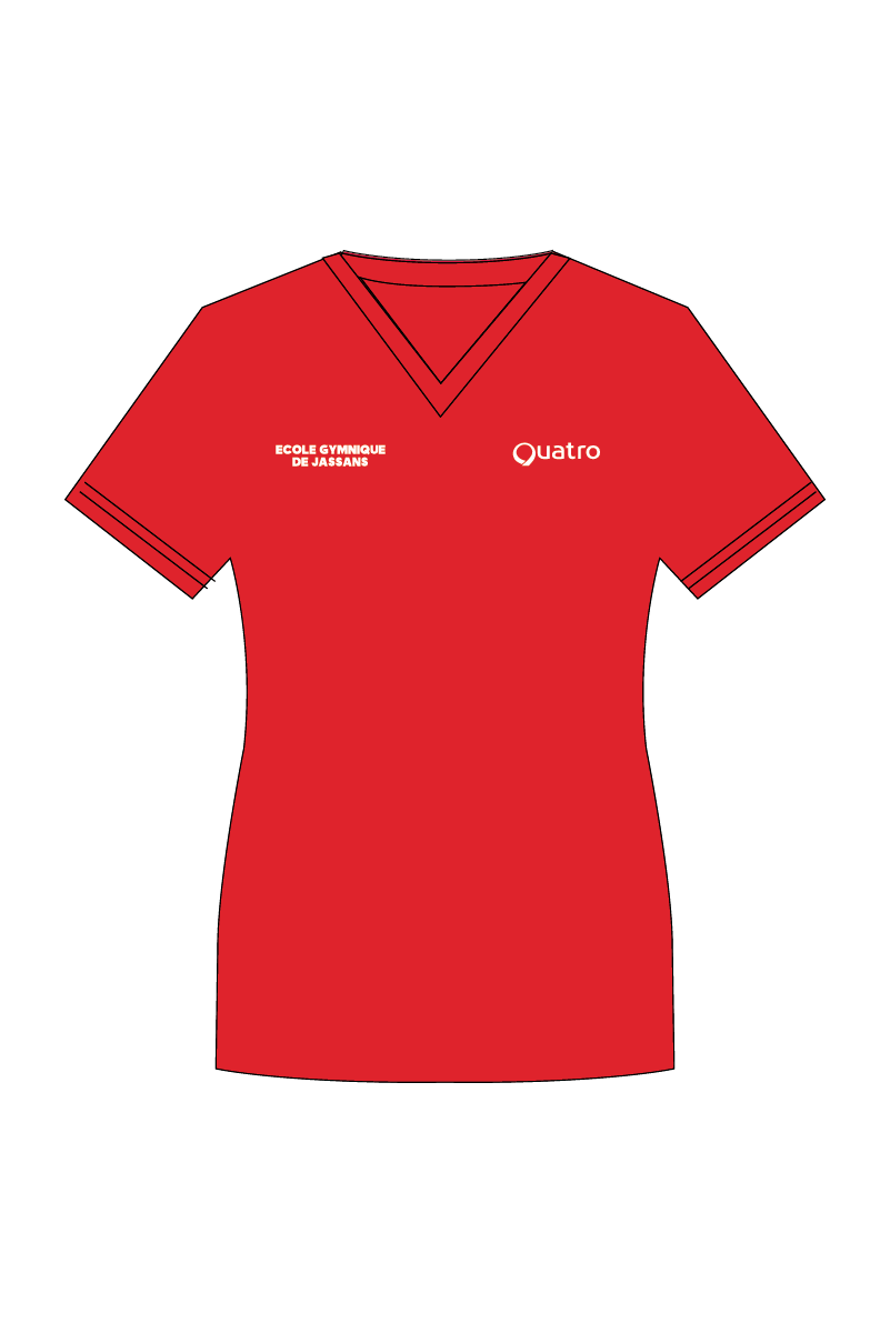 ECOLE GYMNIQUE DE JASSANS WOMENS RED T-SHIRT