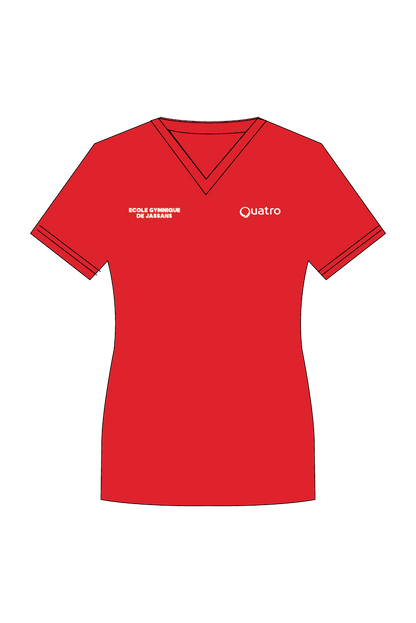 ECOLE GYMNIQUE DE JASSANS WOMENS RED T-SHIRT