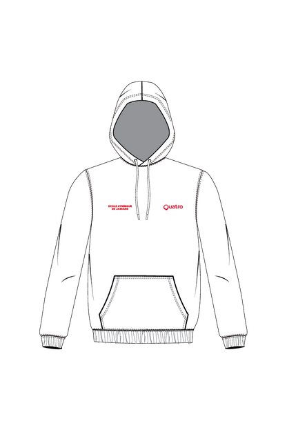 ECOLE GYMNIQUE DE JASSANS UNISEX WHITE HOODIE