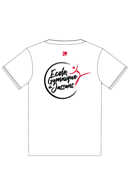 ECOLE GYMNIQUE DE JASSANS UNISEX WHITE T-SHIRT