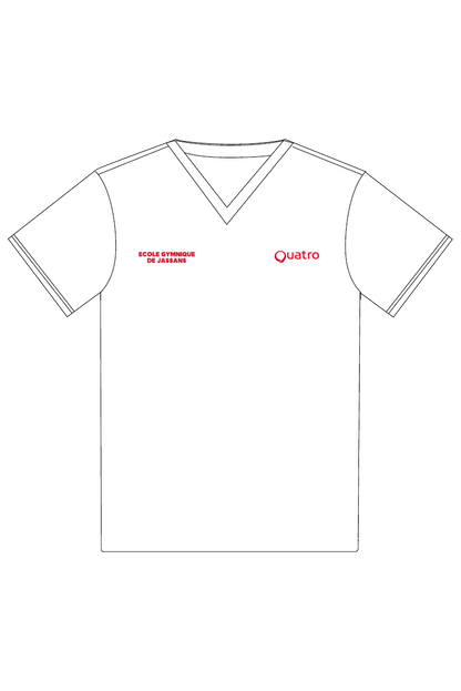 ECOLE GYMNIQUE DE JASSANS UNISEX WHITE T-SHIRT