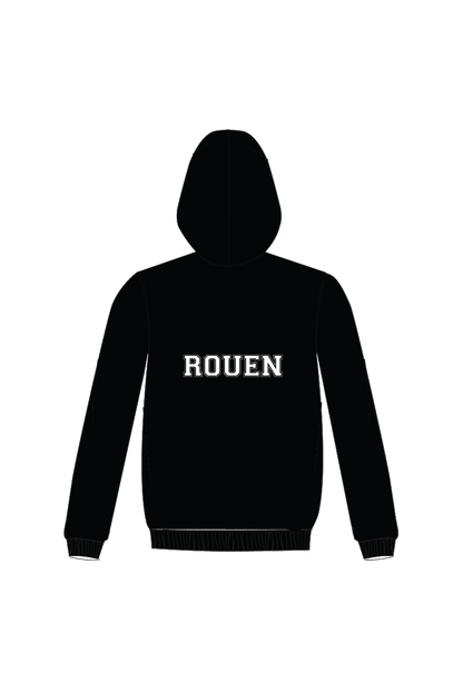 EG ROUEN UNISEX ZIP HOODIE - BLACK