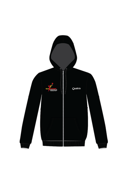 EG ROUEN UNISEX ZIP HOODIE - BLACK