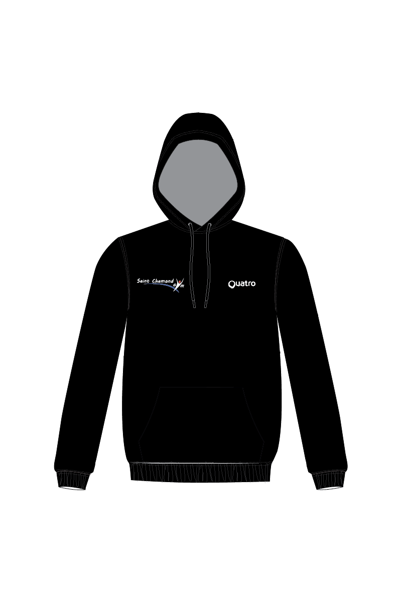 SAINT CHAMOND GYM BLACK UNISEX HOODIE
