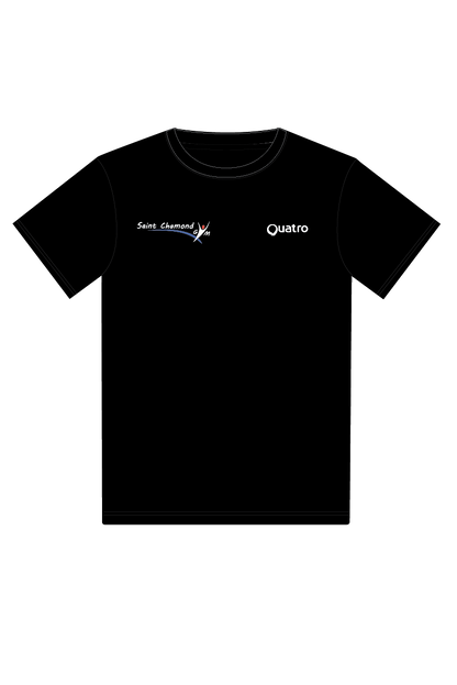 T-SHIRT EN COTON UNISEXE NOIR SAINT CHAMOND GYM D3