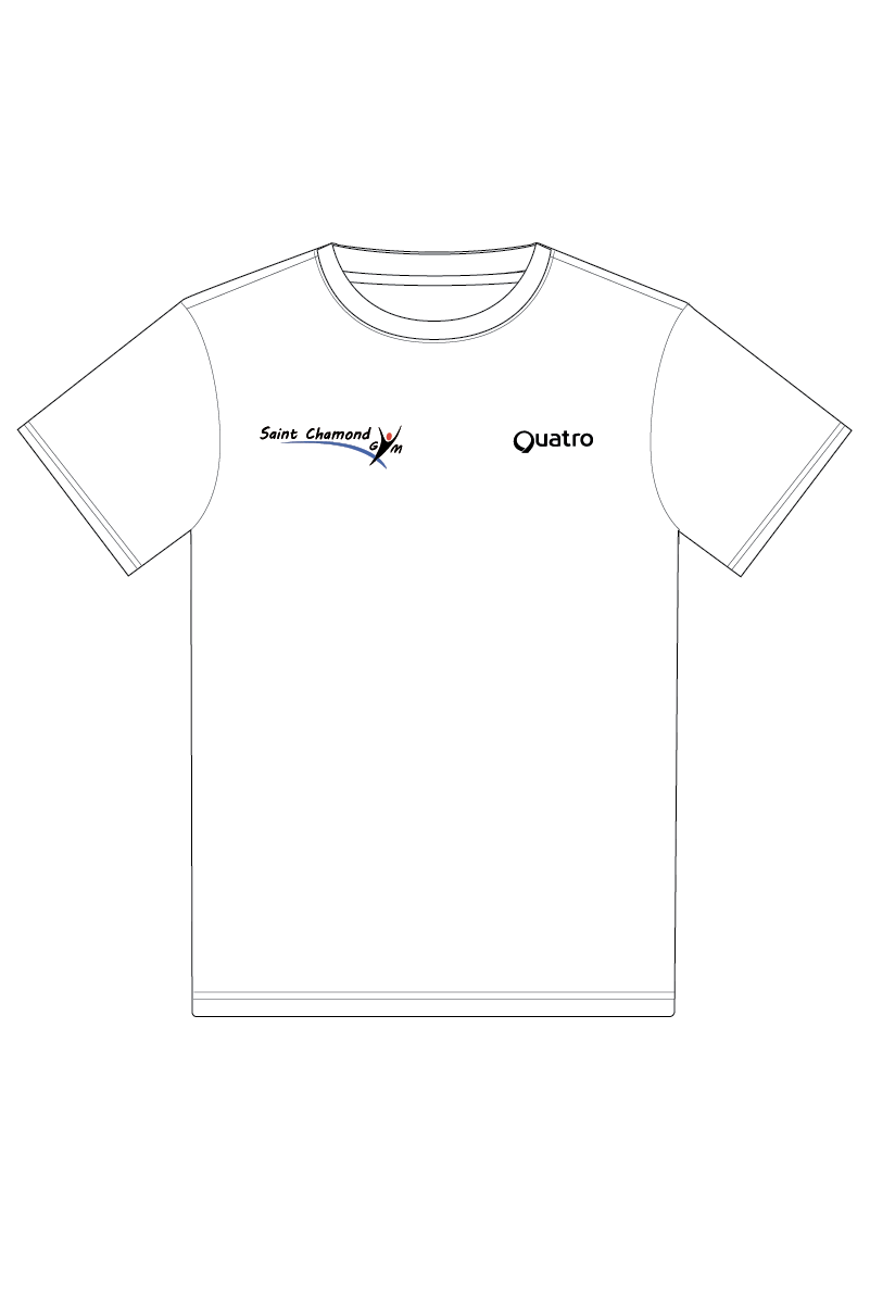 T-SHIRT EN COTON UNISEXE BLANC SAINT CHAMOND GYM D4