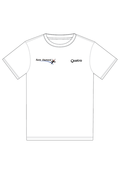 SAINT CHAMOND GYM WHITE UNISEX COTTON T-SHIRT D4