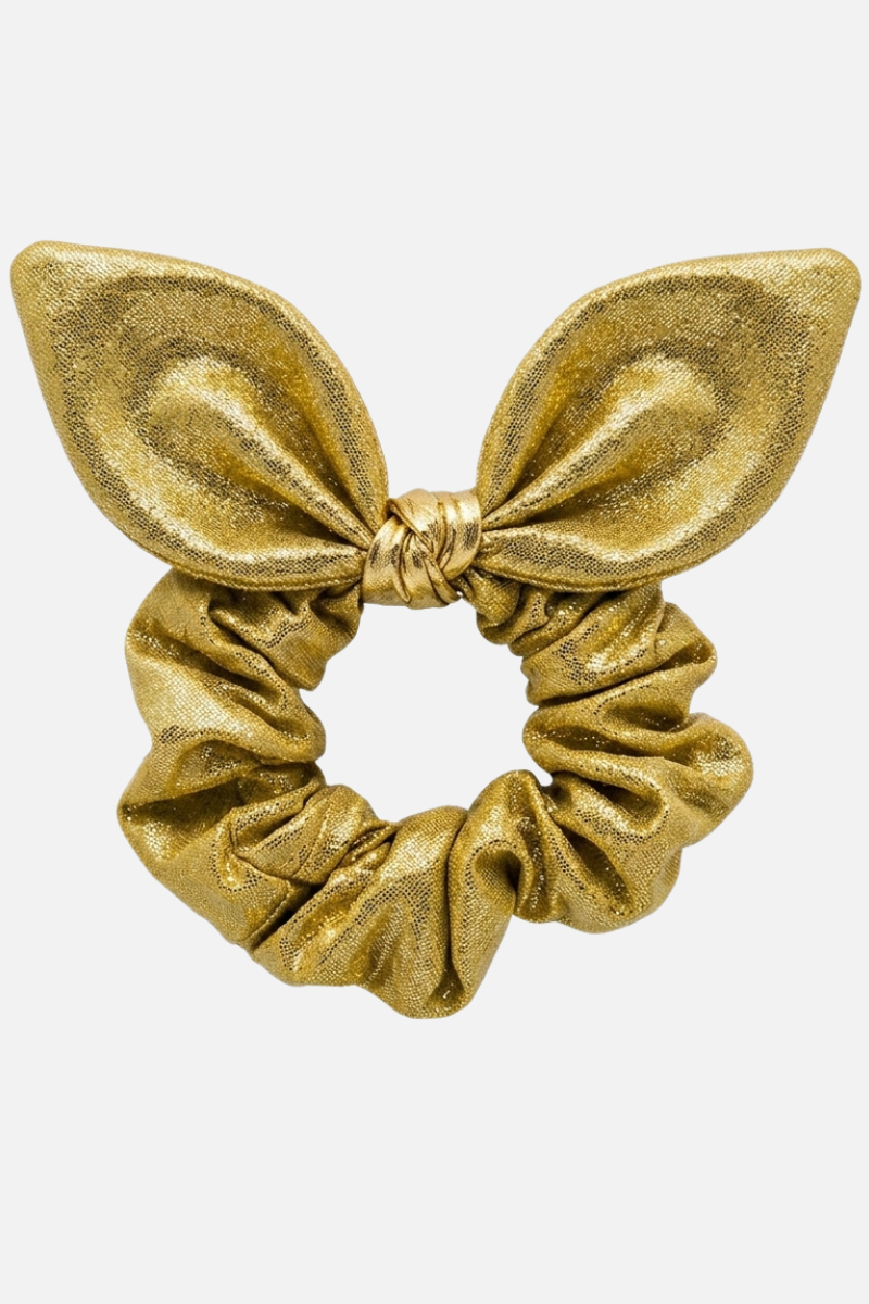 Gold Scrunchie with Removeable Bow