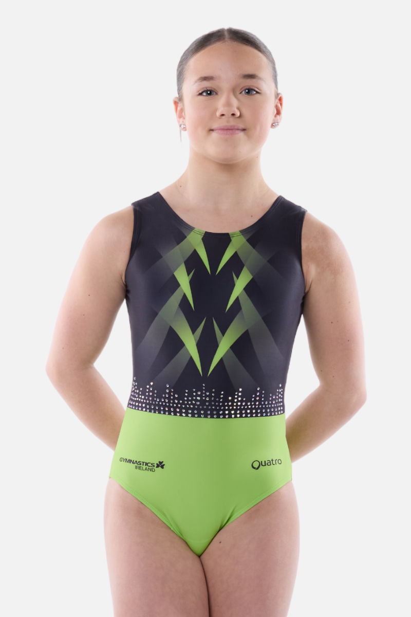 Gymnastics Ireland Fan Range Lime Women’s Leotard