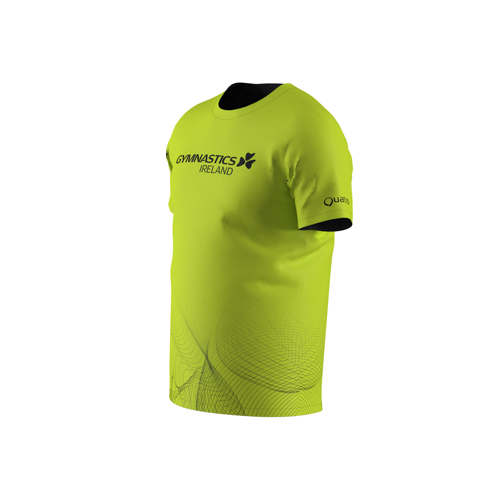 GYMNASTICS IRELAND FAN TSHIRT LIME