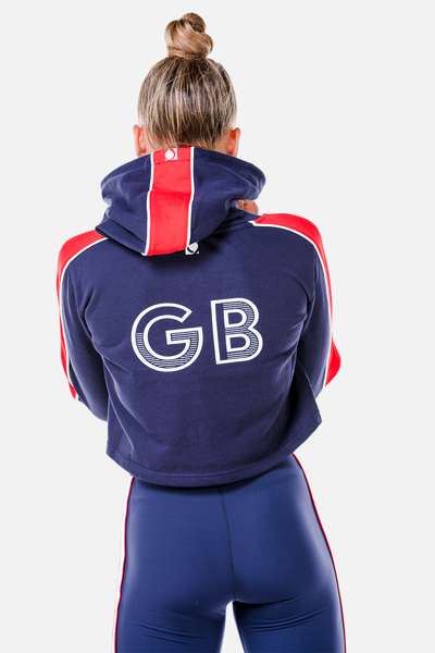 Kingdom Navy Cropped Hoodie