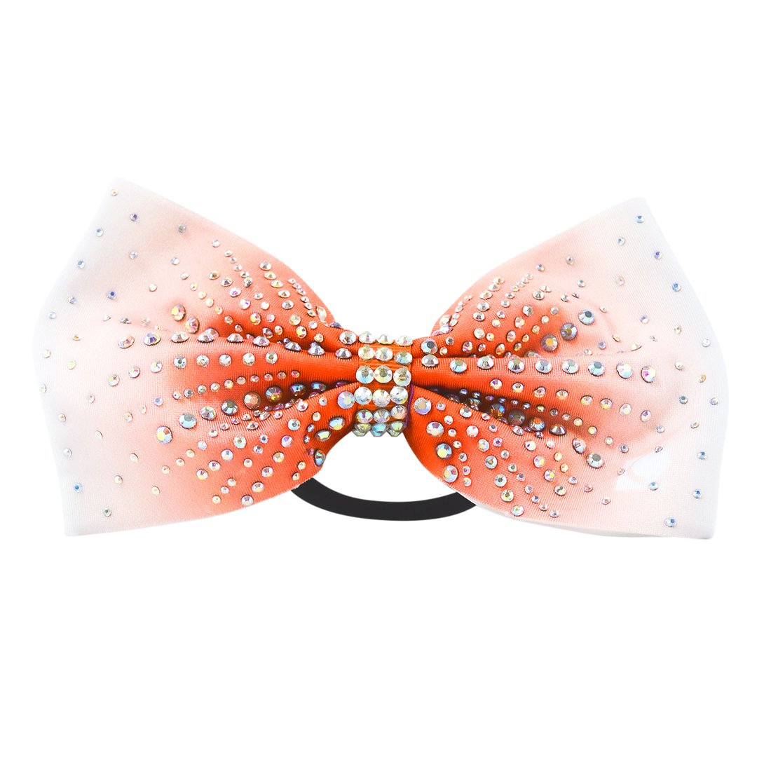 Orange Rhinestone Bow