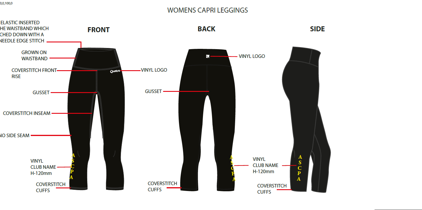 PESSAC YOGA CAPRI LEGGINGS24 CU5.2.276.BK.F1